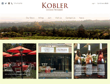 Tablet Screenshot of koblerestatewinery.com